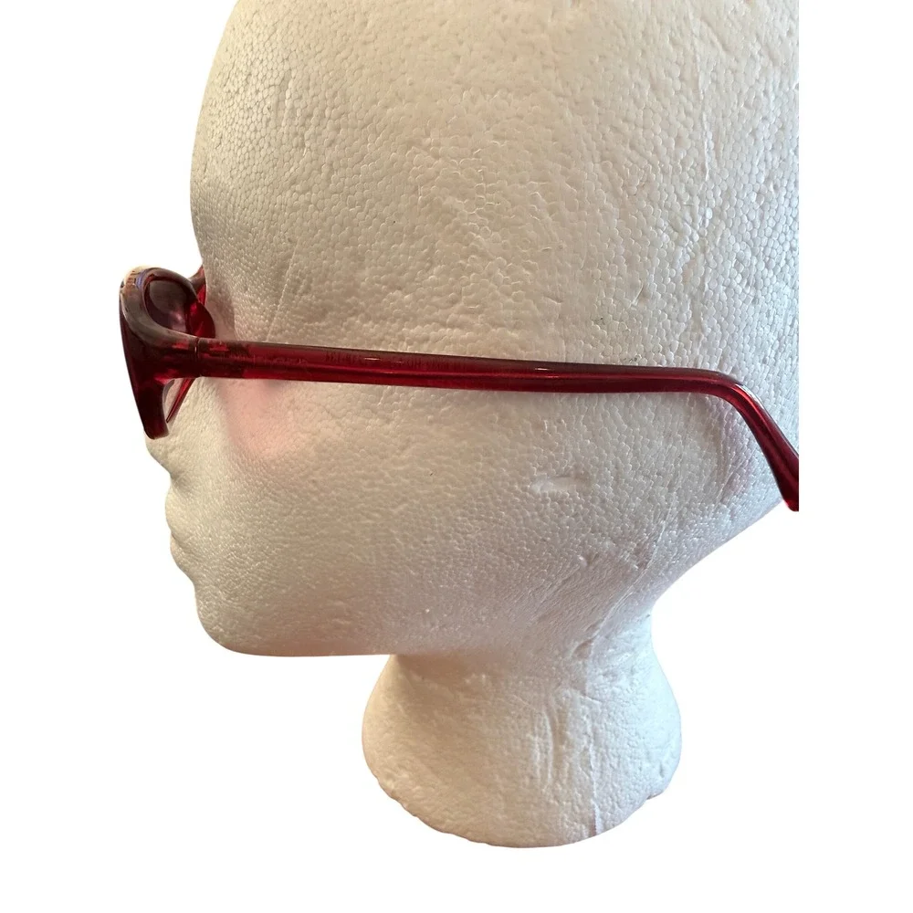 Tommy Hilfiger TH 8032 RD-17F Red Translucent Oval Sunglasses Womens Y2K Retro